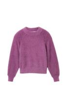 Tom Tailor Knitted Feather Yarn Pullover Lila