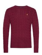 Polo Ralph Lauren Cable-Knit Cotton Sweater Burgundy