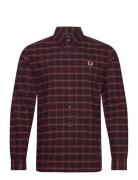 Fred Perry Brushed Oxford Tartan Shirt Röd