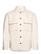 Calvin Klein Boucle Heavyweight Overshirt Kräm