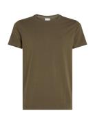 Calvin Klein Stretch Slim Fit T-Shirt Khaki Green