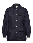 French Connection Finley Denim Jacket Marinblå