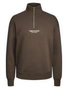 Jack & J S Jorvesterbro Sweat Quarter Zip Noos Jnr Brun