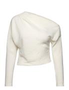 Mango Asymmetrical Blouse With Ruched Detail Kräm