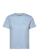 GANT Reg Tonal Shield Ss T-Shirt Blå