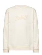 Double A By Wood Wood Rod Kids Aa Script Sweatshirt Kräm