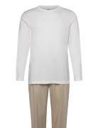 Calvin Klein L/S Pant Set Beige