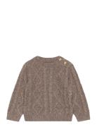 Mango Butt D Knit Braided Sweater Brun