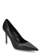 Mango Leather Pumps Svart