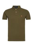 Polo Ralph Lauren Slim Fit Mesh Polo Shirt Khaki Green