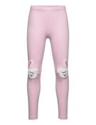 Lindex Leggings Bunnies Knee Applique Rosa