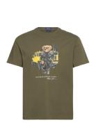 Polo Ralph Lauren Classic Fit Polo Bear Jersey T-Shirt Khaki Green