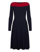 Lauren Ralph Lauren Two-T Pointelle-Knit Dress Marinblå