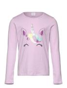 Lindex Top L S Unicorn Face Lila