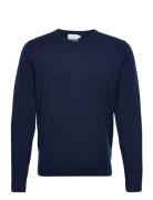 Calvin Klein Superior Wool Crew Neck Sweater Marinblå