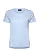 Lexington Clothing Cotton-Modal Blend Classic Tee Blå