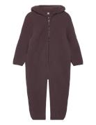 Huttelihut Pram Suit Wool Fleece Brun