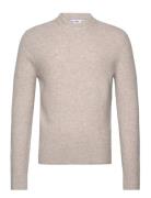 Mango Knitted Sweater With Check Structure Beige