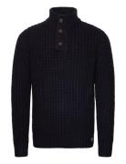 Superdry Chunky Knit Henley Marinblå