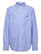 Ralph Lauren Kids Gingham Cotton Poplin Shirt Blå