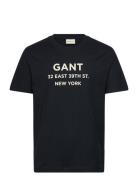 GANT Small Graphic Printed T-Shirt Svart