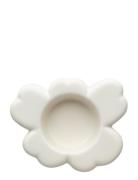 Marimekko Home Unikko Tealight Holder 10X3Cm Vit