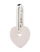 Pilgrim Charm Rose Quartz Heart Pendant Silver