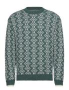 Scotch & Soda Jacquard Regular Fit Crewneck Grön