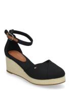 Tommy Hilfiger Flag Closed Toe Mid Wedge Espad Svart