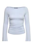 Gina Tricot Soft Touch Boatneck Top Blå