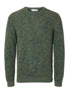 Selected Homme Slhvince Ls Knit Bubble Crew Neck Noos Grön