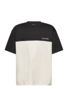 Calvin Klein Color Block T-Shirt Beige