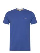 GANT Contrast Logo Ss T-Shirt Blå