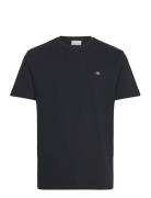 GANT Texture Ss T-Shirt Svart