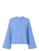 Selected Femme Slfcoria Ls Shirt B Blå