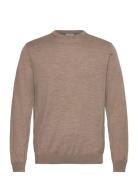 Lindbergh Black 100 % Merino Crew Neck Knit Brun