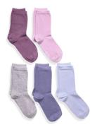 Lindex Sock 5 P Bg Plain Rosa