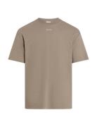 Calvin Klein Nano Logo Interlock T-Shirt Beige