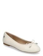 Lauren Ralph Lauren Jayna Nappa Leather Flat Kräm