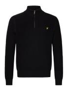 Lyle & Scott Ribbed Quarter Zip Jumper Svart