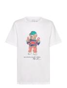 Ralph Lauren Kids Polo Bear Cotton Jersey Tee Vit