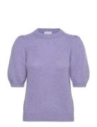 Davida Cashmere Puff Sleeve T-Shirt Lila