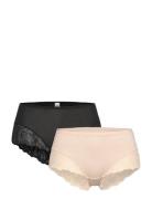 Lindex Brief Reg Blenda Cotton W Lace Beige