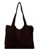 Mango Suede Shopper Bag Brun