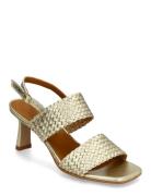 ANGULUS Sandals - Block Heels Guld