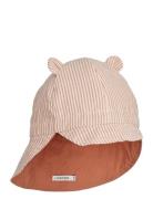 Liewood Gorm Reversible Seersucker Sun Hat With Ears Korall