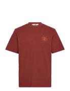 Timberland Washed Boot Lab Back Graphic Tee Burgundy