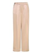 Malina Sarah Elastic Waist Satin Pants Guld