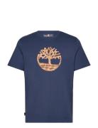 Timberland Camo Tree Logo Short Sleeve Tee Marinblå