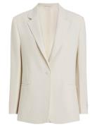 Calvin Klein Soft Seersucker Blazer Beige